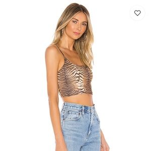 NWT Revolve Superdown Tiger Print Crop Tank Top